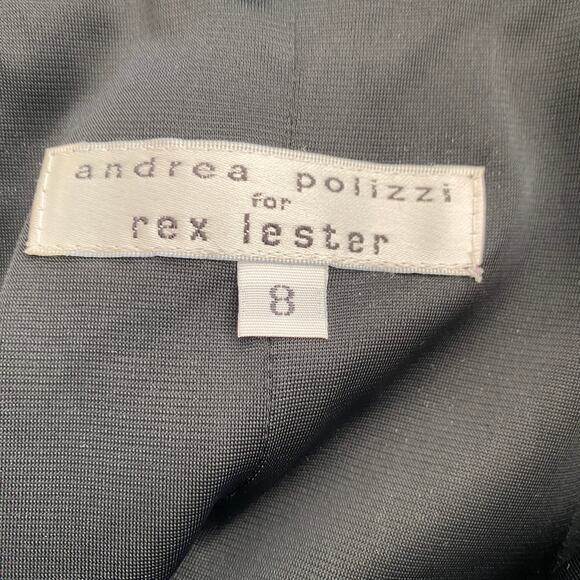 Andrea Polizzi For Rex Lester Spaghetti Strap Slip Shimmer Dress Floral Print 8 - Picture 4 of 4